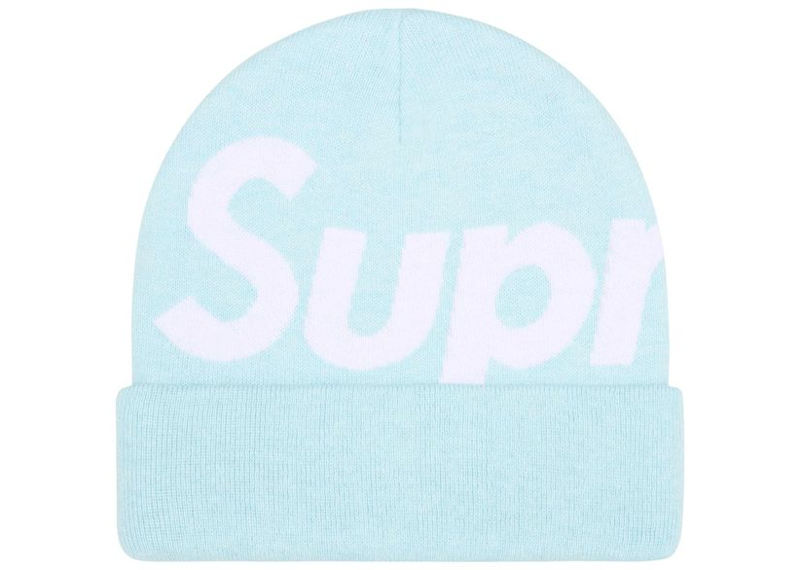 Supreme Big Logo Beanie (FW25) Light Blue-Supreme-pikastore.cz