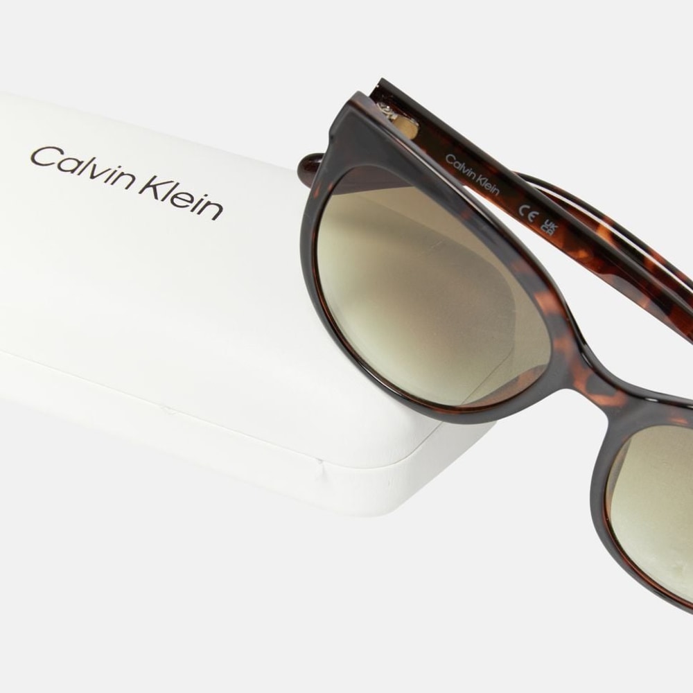 Calvin Klein Sunglasses Dark Brown – lunettes – photo 3 sur 4