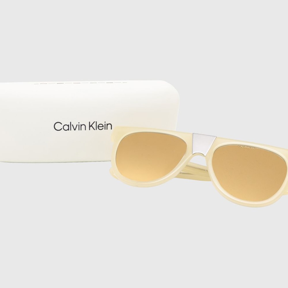 Calvin Klein Sunglasses Light Yellow – akcesoria – zdjęcie 3 z 4