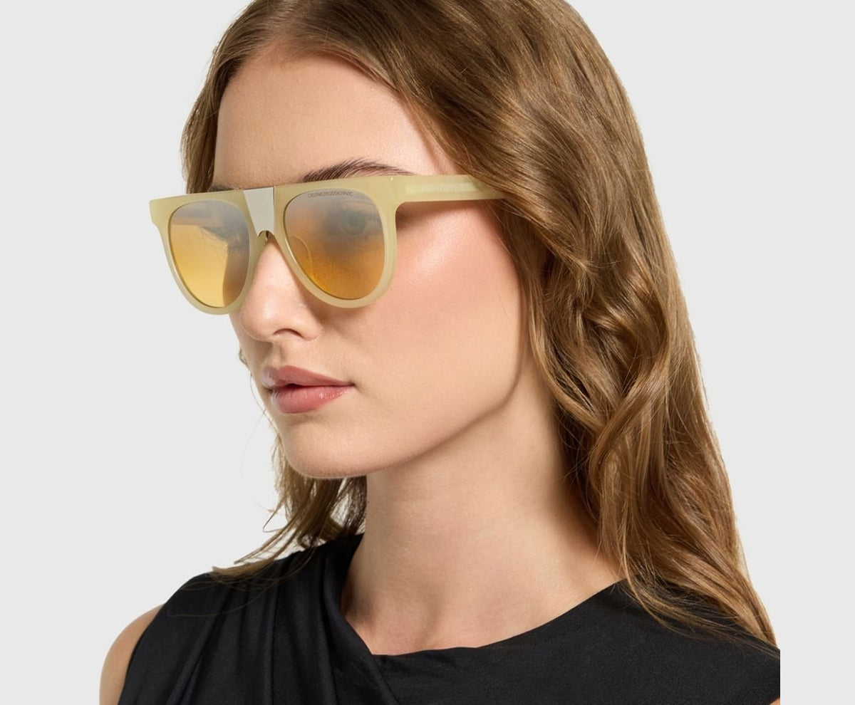 Calvin Klein Sunglasses Light Yellow – akcesoria – zdjęcie 4 z 4