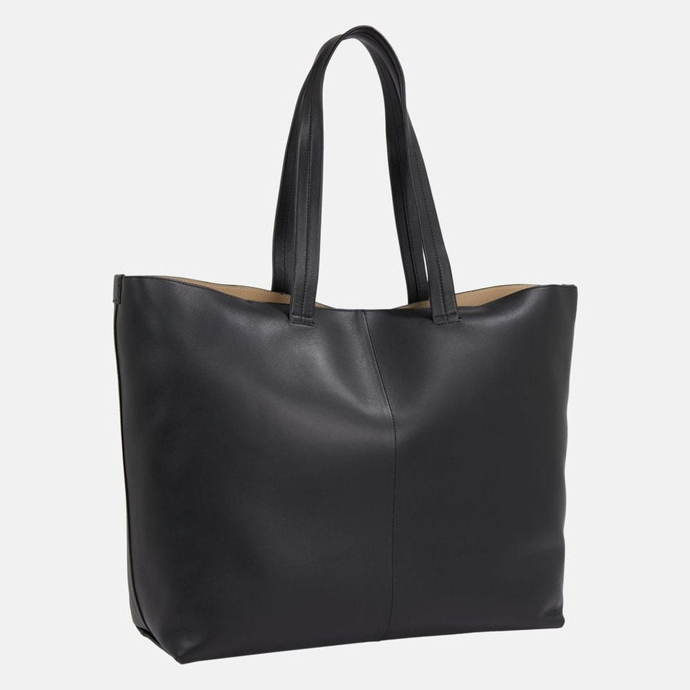 Calvin Klein Leather tote bag Black – чанта – снимка 4 от 5