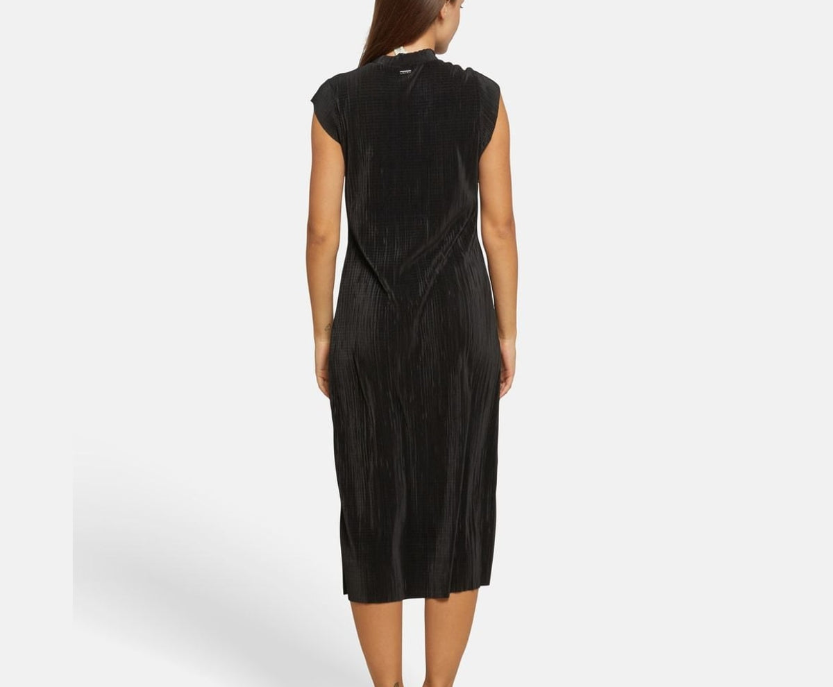 Calvin Klein Ribbed dress Black – oblečení – fotka 4 z 5