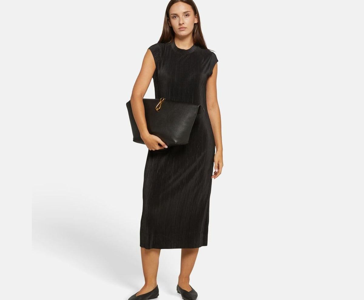 Calvin Klein Ribbed dress Black – oblečení – fotka 5 z 5