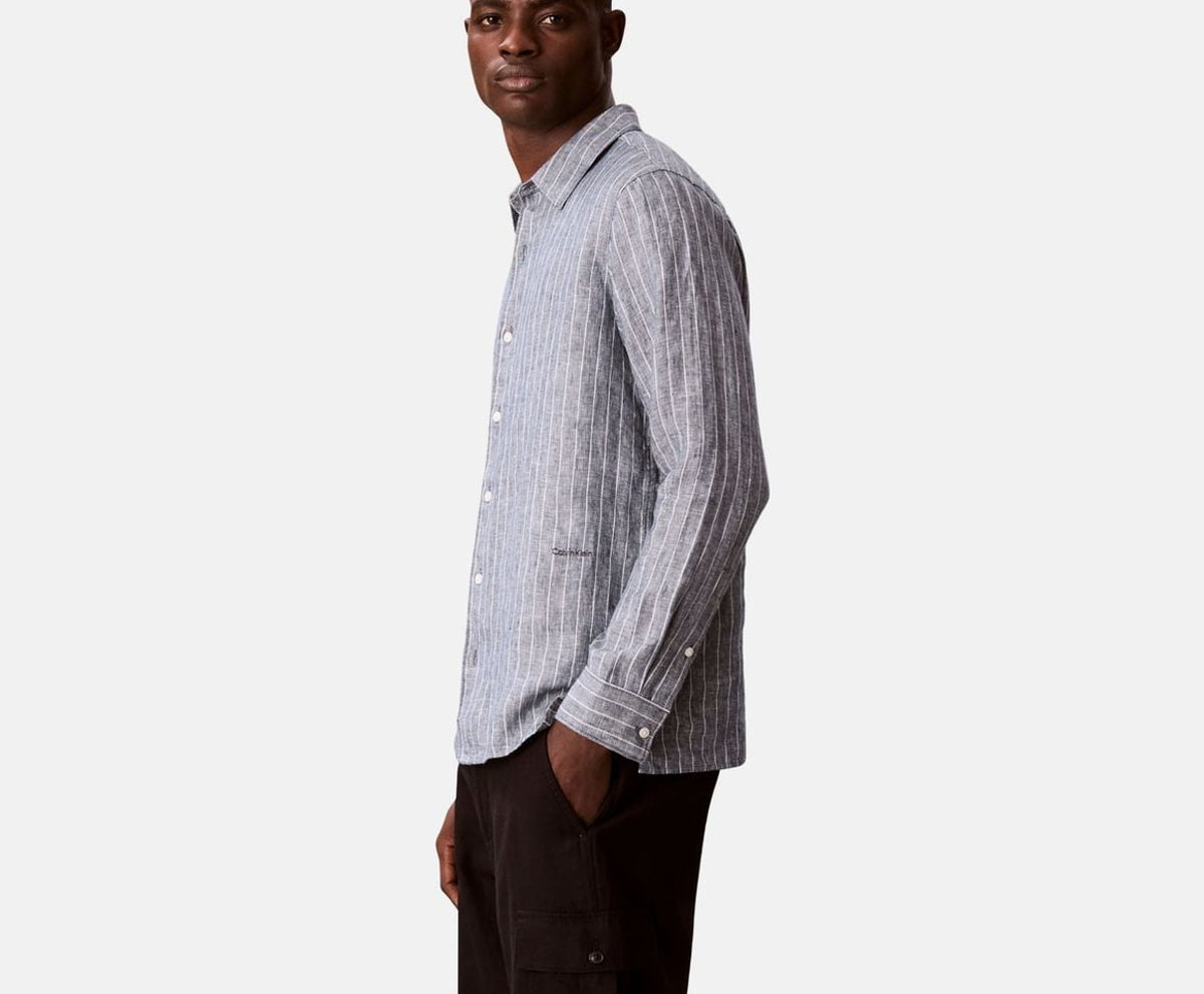 Calvin Klein Linen shirt Blue – Bekleidung – Foto 5 von 6