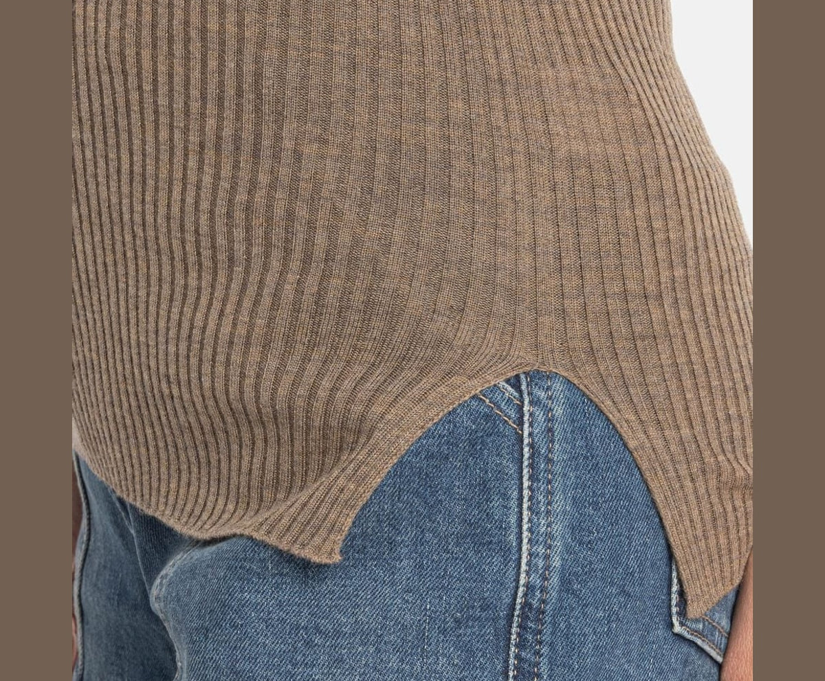 Calvin Klein Blouse Taupe – košile – fotka 3 z 5
