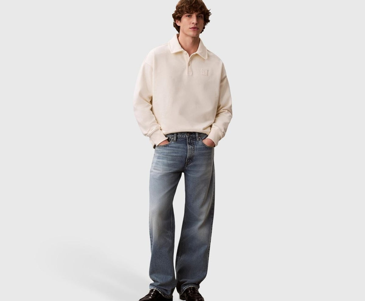 Calvin Klein Long-sleeved polo shirt Terry White – тениска – снимка 5 от 5