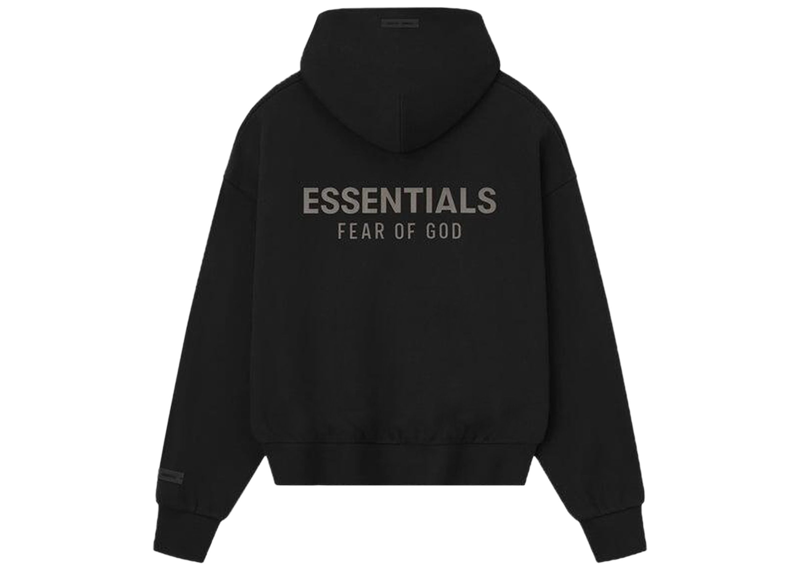 Fear of God Essentials Classic S25 Zip Hoodie Glossy Jet Black-Fear of God-pikastore.cz