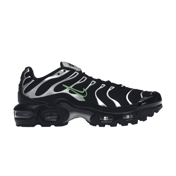 Nike Air Max Plus GS Black Silver Green Strike