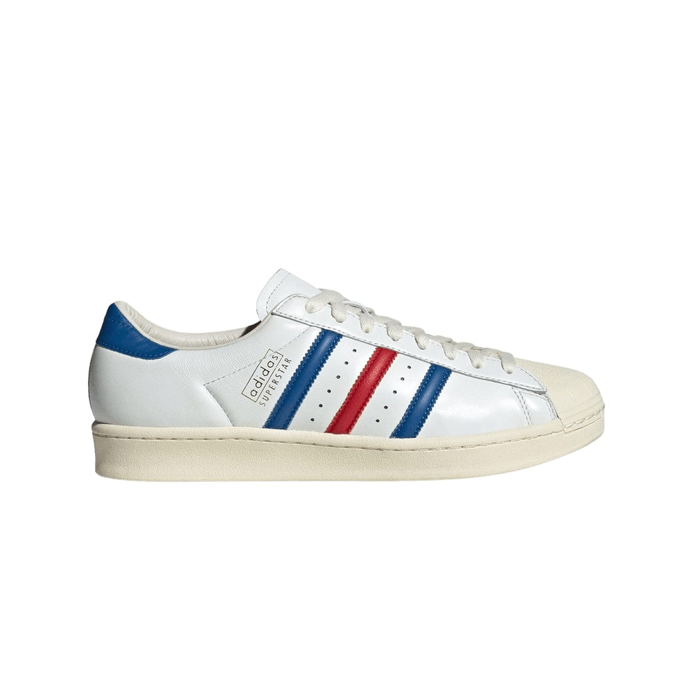 adidas Superstar Vintage Made in Germany White Blue Scarlet – zapatos, blanco