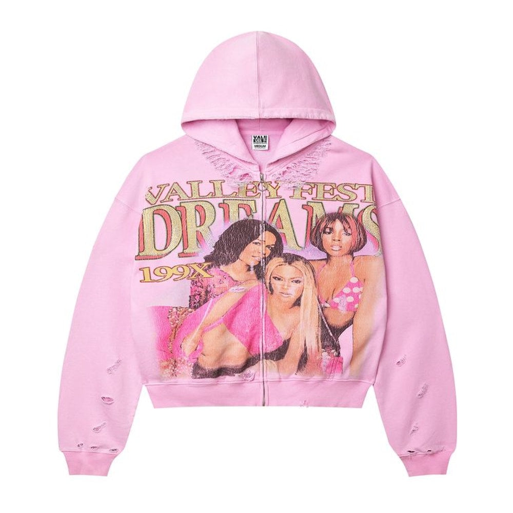 Vale Forever Dreams Zip Up Hoodie Pink – hanorac