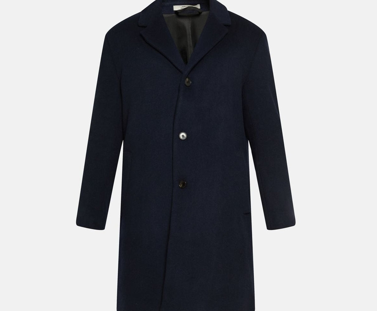 Calvin Klein Wool-blend coat Blue – kläder, blå