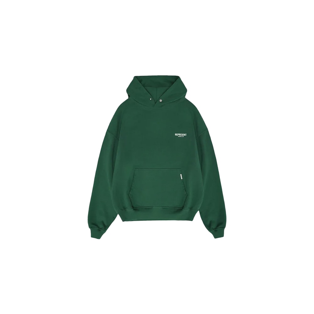 Represent Owner's Club Hoodie Racing Green/White – felpa, verde