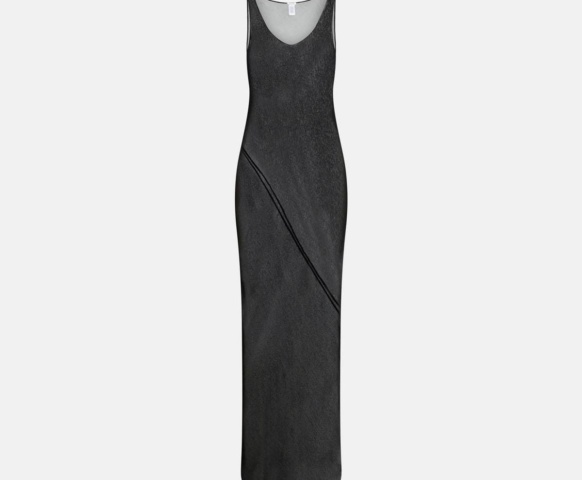 Calvin Klein Silk night gown Black – Bekleidung, schwarz