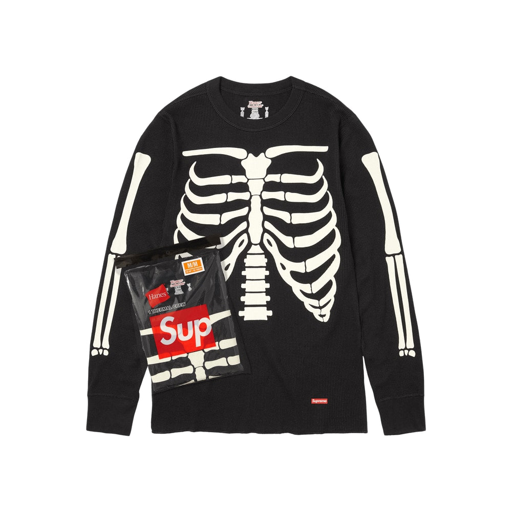 Supreme x Hanes Bones Thermal Crew (1 Pack) Black – oblečení