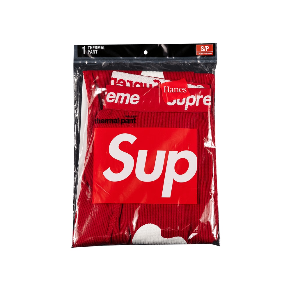 Supreme x Hanes Bones Thermal Pant (1 Pack) Red – kalhoty