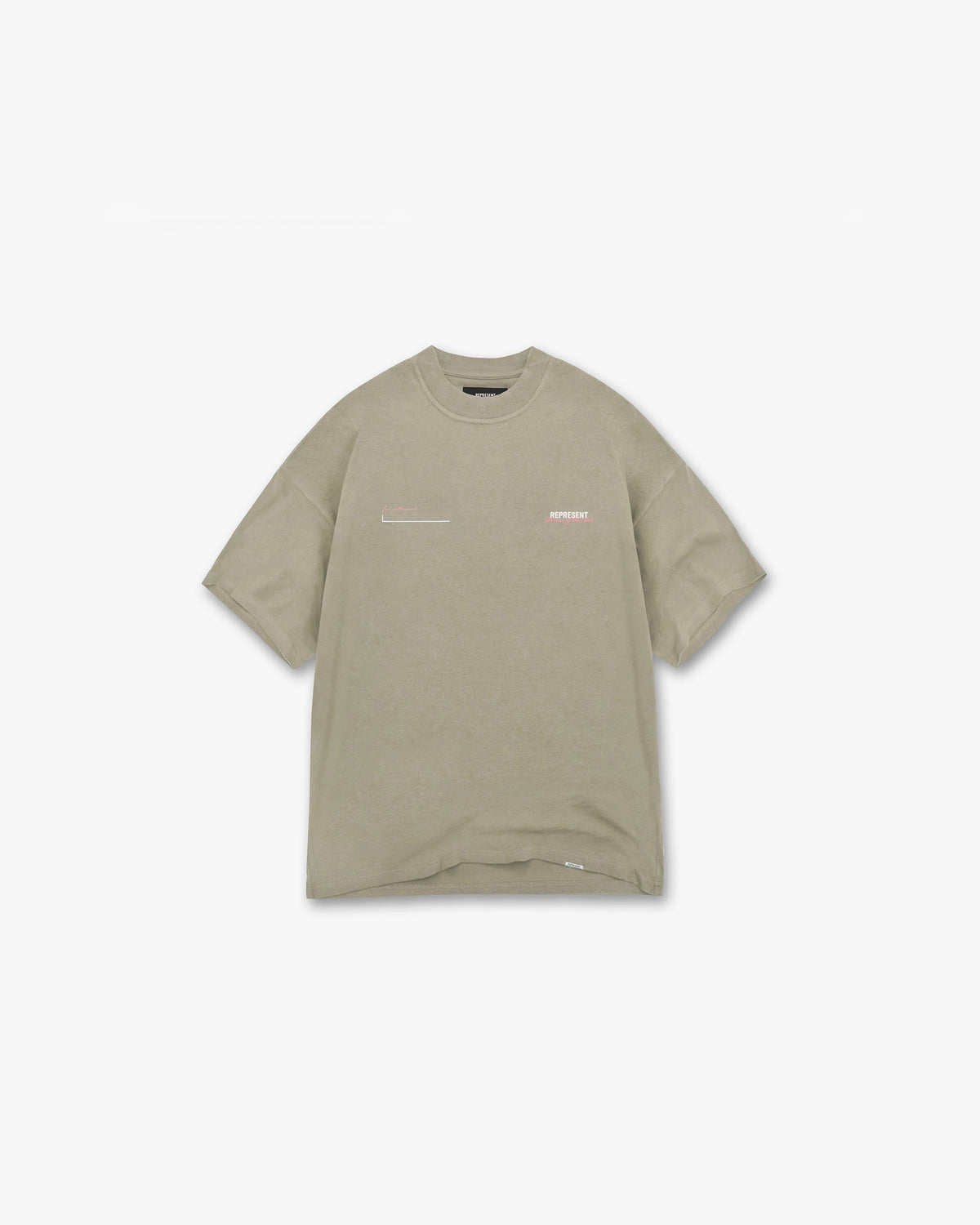 Represent Patron Of The Club T-Shirt Khaki Pink