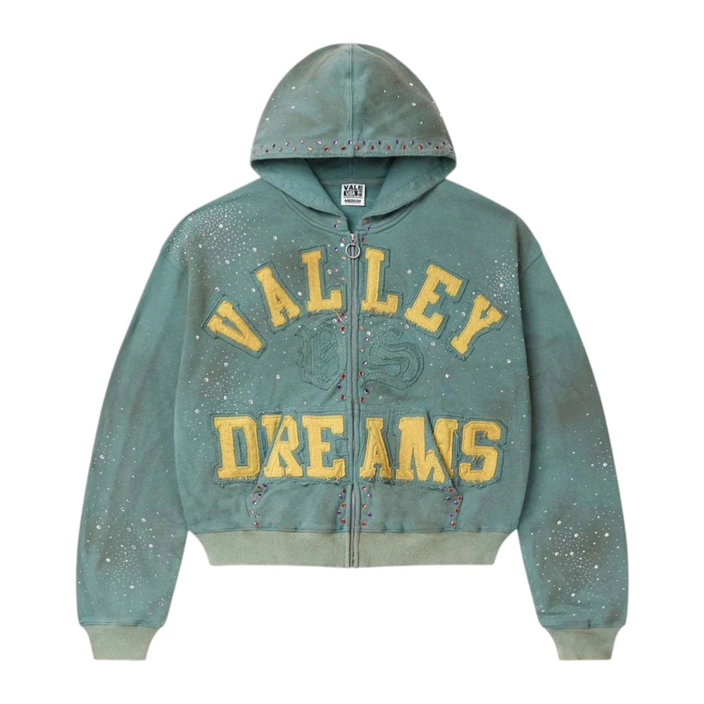Vale Forever Bank Zip Up Hoodie Dark Mint