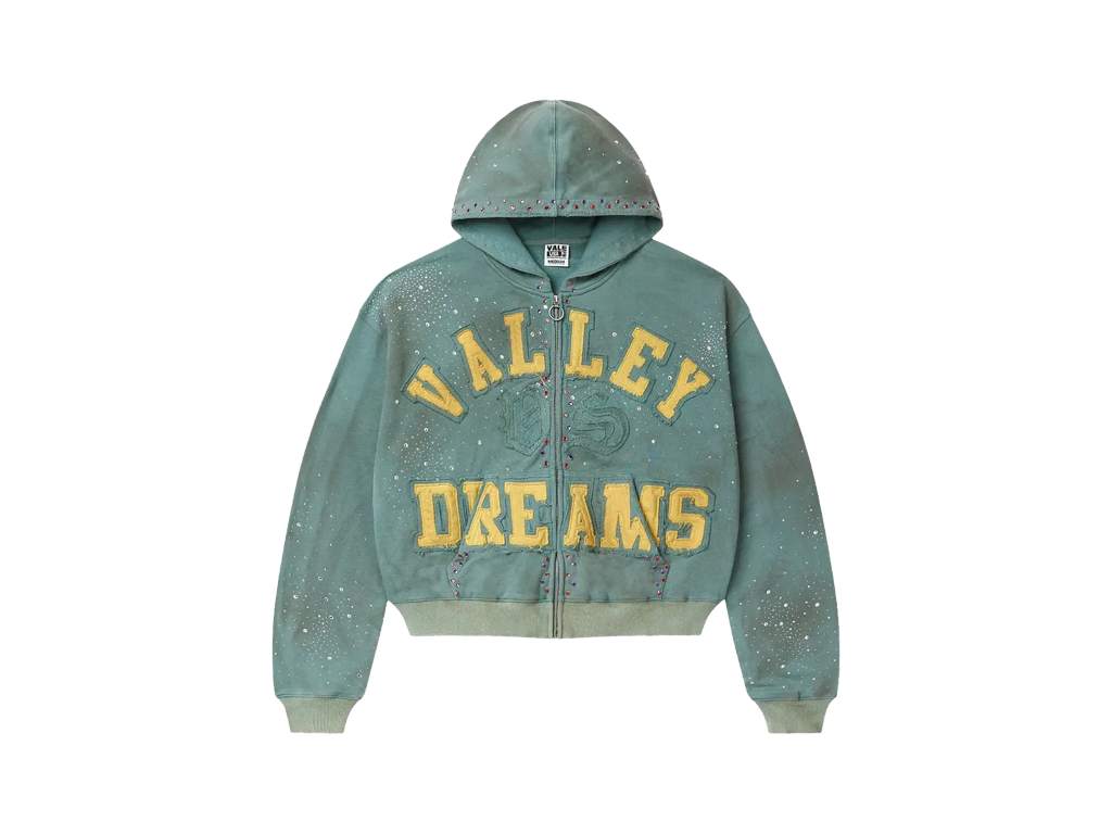 Vale Forever Bank Zip Up Hoodie Dark Mint – sudadera