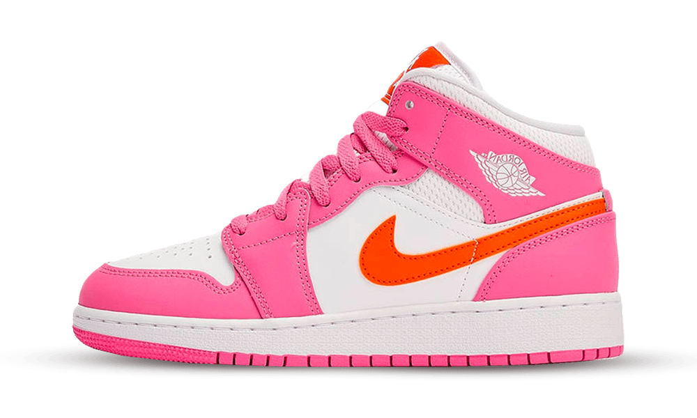 Nike Air Jordan 1 Mid Pinksicle Safety Orange (GS)-sneakers-Air Jordan-pikastore.cz