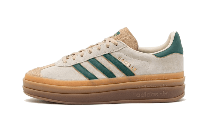 Adidas Gazelle Bold Magic Beige Collegiate Green (Women's)-sneakers-Adidas-pikastore.cz