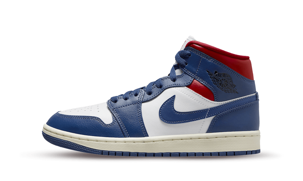 Nike Air Jordan 1 Mid French Blue Gym Red (Women's)-sneakers-Air Jordan-pikastore.cz