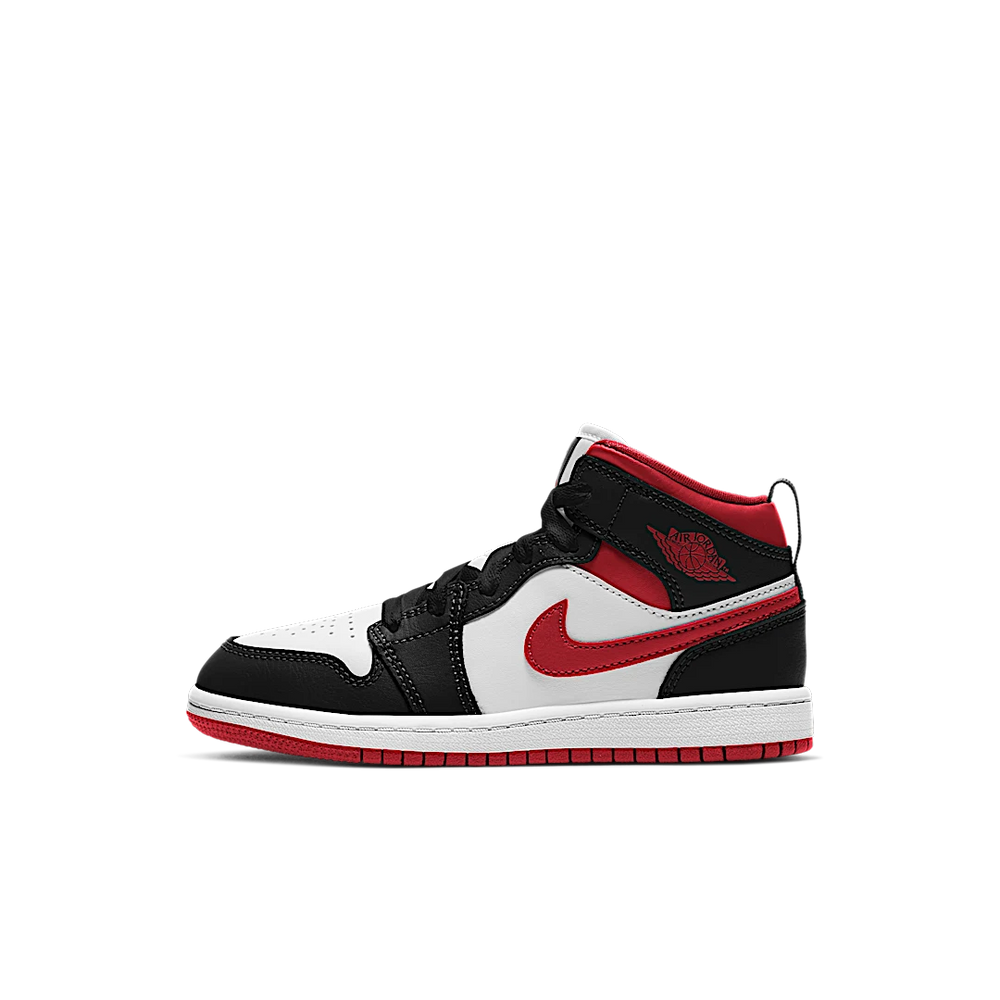 Nike Air Jordan 1 Mid GS Black Gym Red-Air Jordan-pikastore.cz