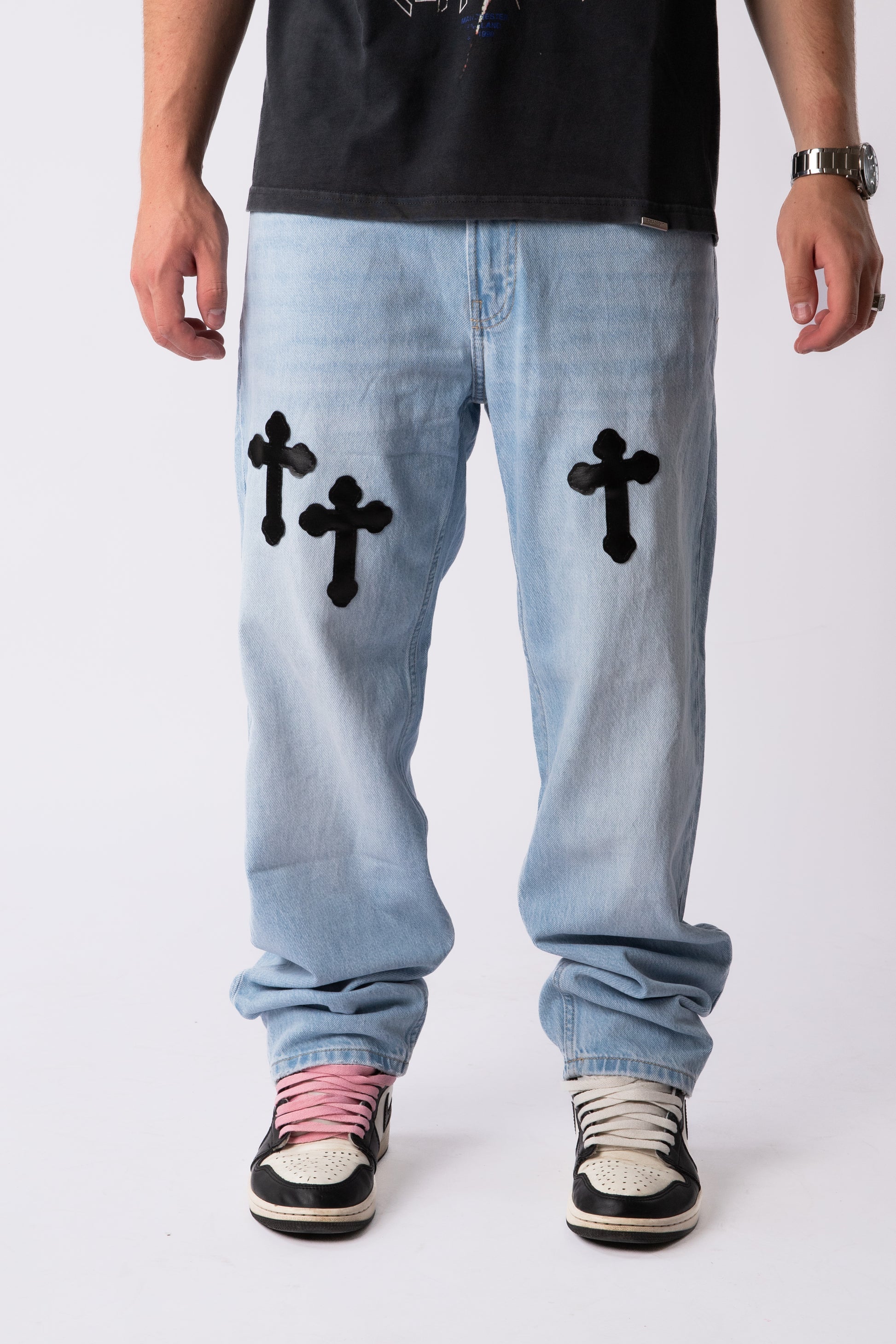Custom Bleached Cross Jeans-Kalhoty-Custompantsprg-pikastore.cz