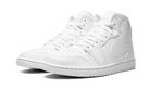 Nike Air Jordan 1 Mid Triple White Tumbled Leather (GS)-sneakers-Air Jordan-pikastore.cz