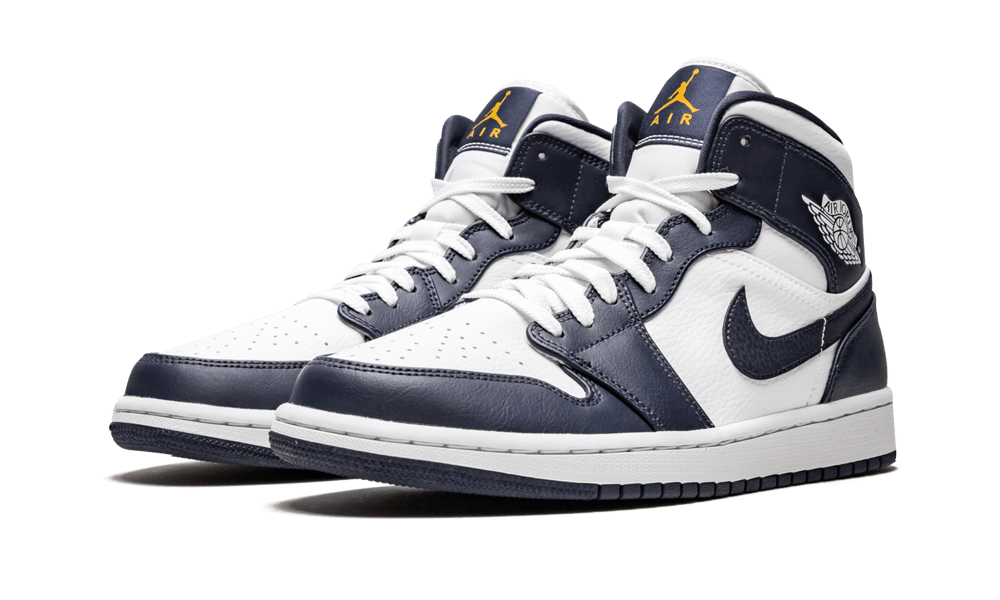 Nike Air Jordan 1 Mid White Metallic Gold Obsidian-sneakers-Air Jordan-pikastore.cz