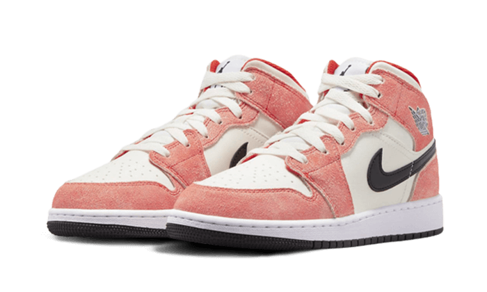 Nike Air Jordan 1 Mid SE Orange Suede (GS)-sneakers-Air Jordan-pikastore.cz