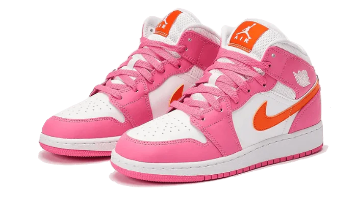 Nike Air Jordan 1 Mid Pinksicle Safety Orange (GS)-sneakers-Air Jordan-pikastore.cz