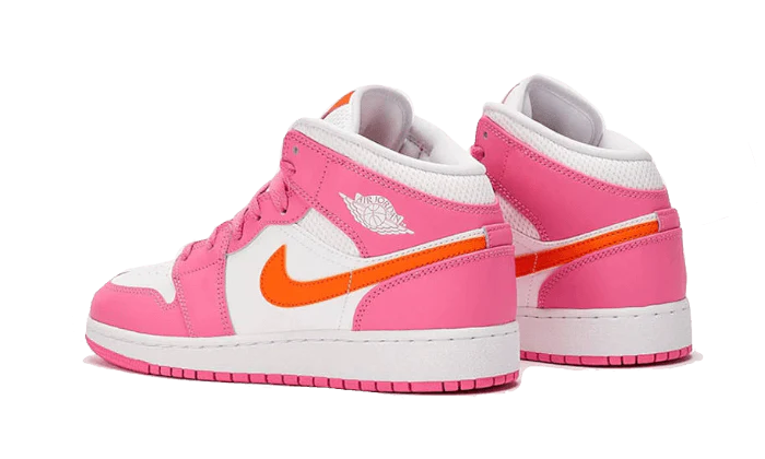 Nike Air Jordan 1 Mid Pinksicle Safety Orange (GS)-sneakers-Air Jordan-pikastore.cz