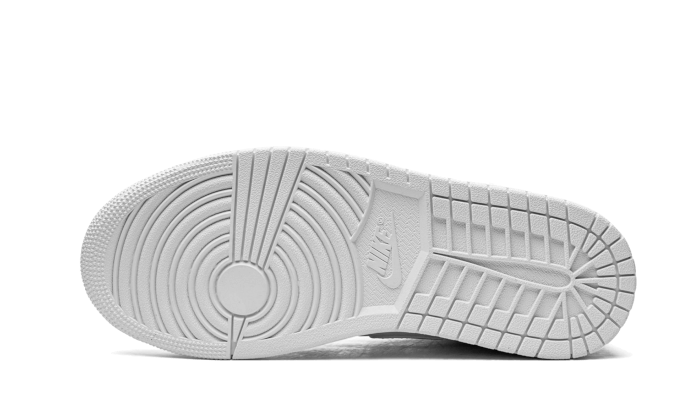 Nike Air Jordan 1 Mid Triple White Tumbled Leather (GS)-sneakers-Air Jordan-pikastore.cz