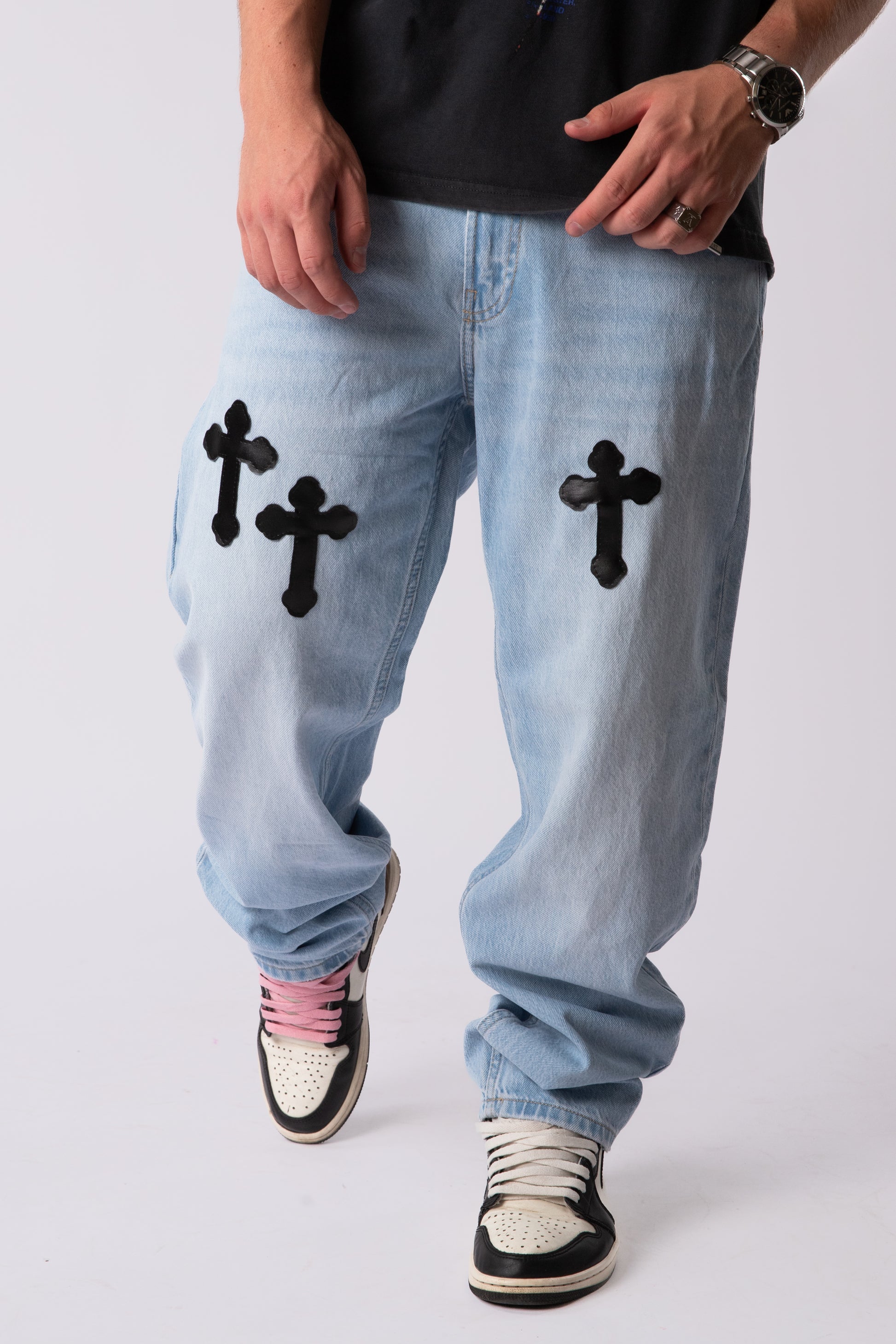 Custom Bleached Cross Jeans-Kalhoty-Custompantsprg-pikastore.cz