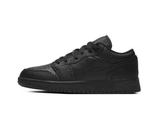 Nike Jordan 1 Low Tumbled Leather Black (GS)