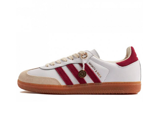 adidas Samba Sports &amp; Rich White Collegiate Burgundy