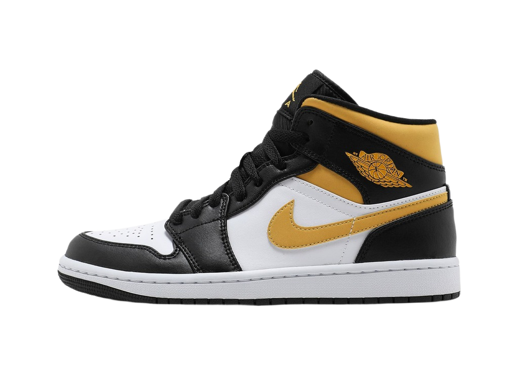 Nike Air Jordan 1 Mid Black University Gold-Air Jordan-pikastore.cz