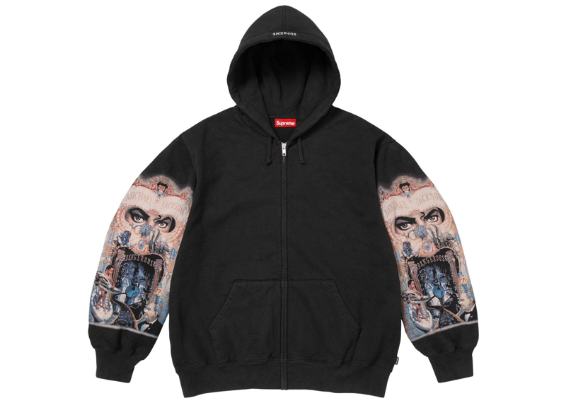 Supreme Michael Jackson Dangerous Zip Up Hooded Sweatshirt Black-Supreme-pikastore.cz