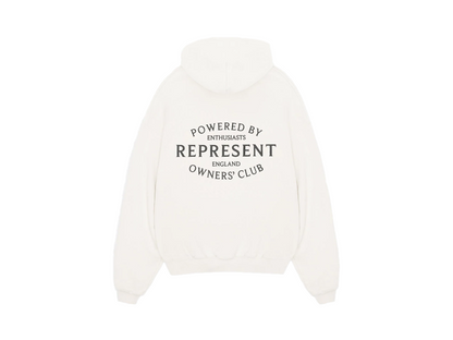 Represent Owners Club Stamp Hoodie Flat White