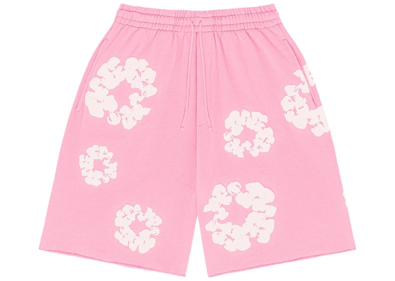 Denim Tears The Cotton Wreath Shorts Pink-Denim Tears-pikastore.cz