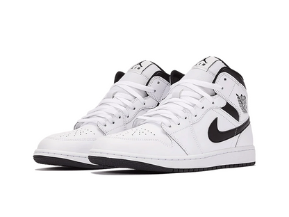 Nike Air Jordan 1 Mid GS White Black