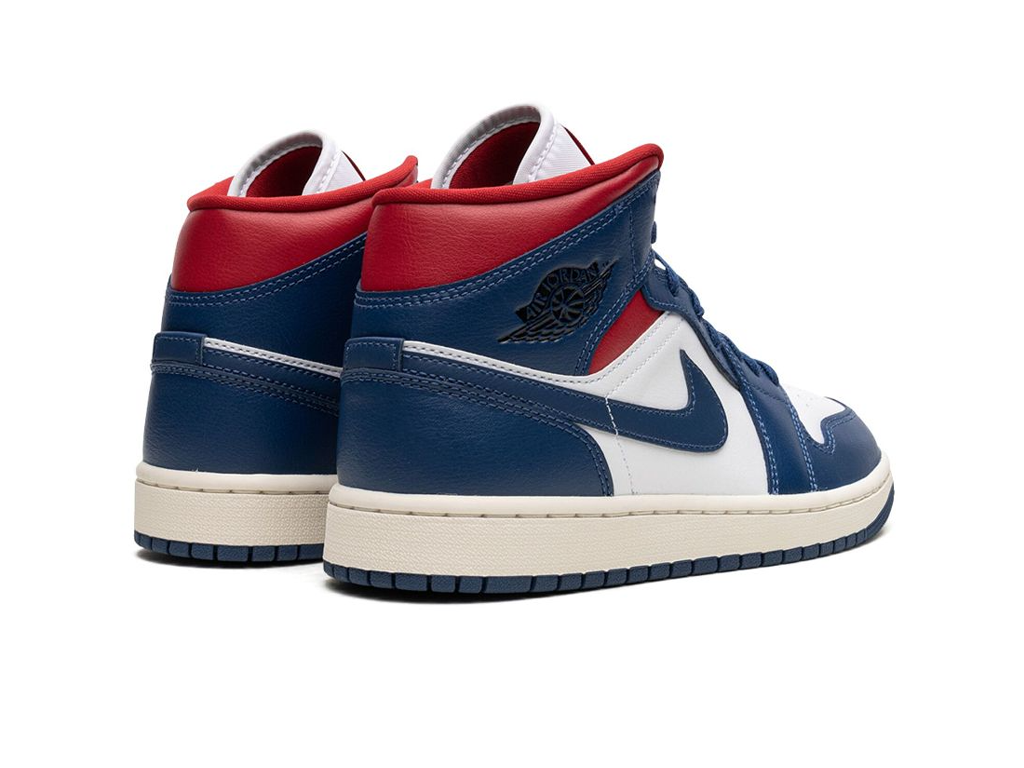 Nike Jordan 1 Mid French Blue Gym Red (Women's)