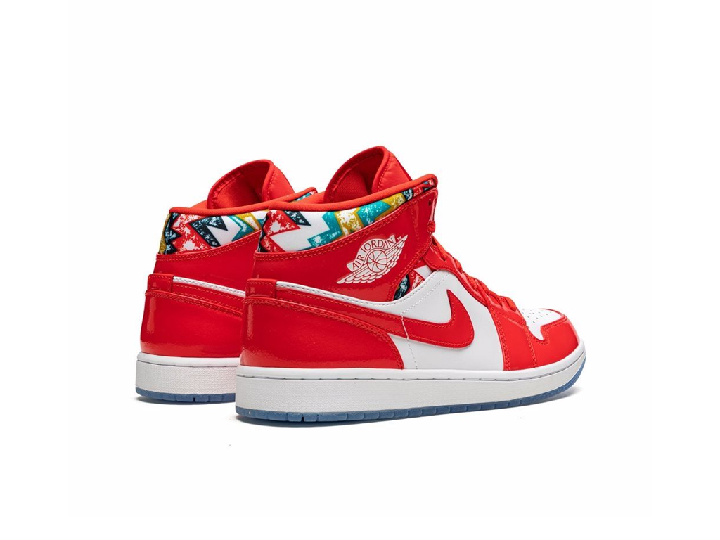 Jordan 1 Mid Barcelona pulover crveni patent