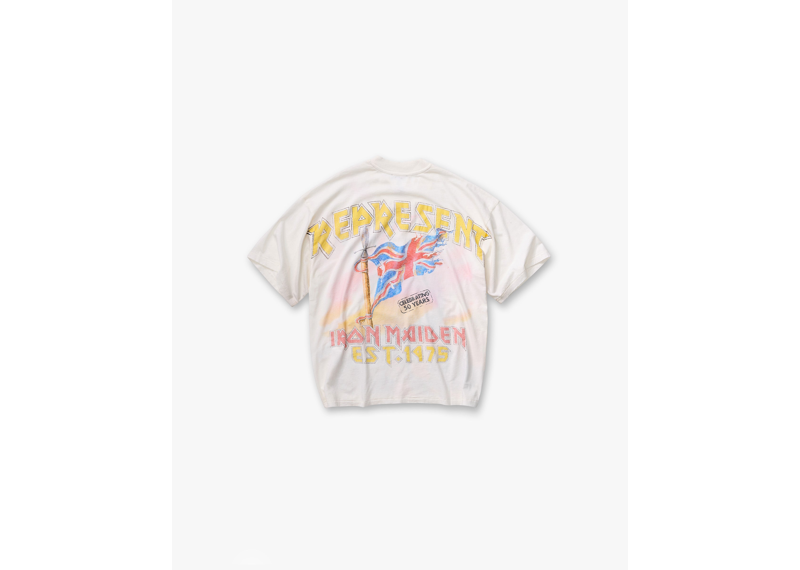 Represent X Iron Maiden Steed T-Shirt Flat White-Represent-pikastore.cz