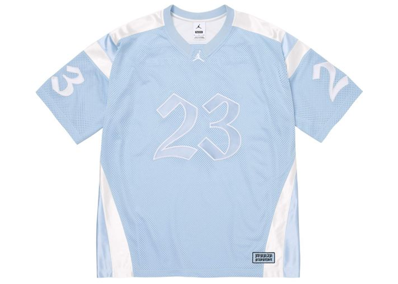 Supreme x Jordan Warm Up Jersey Light Blue