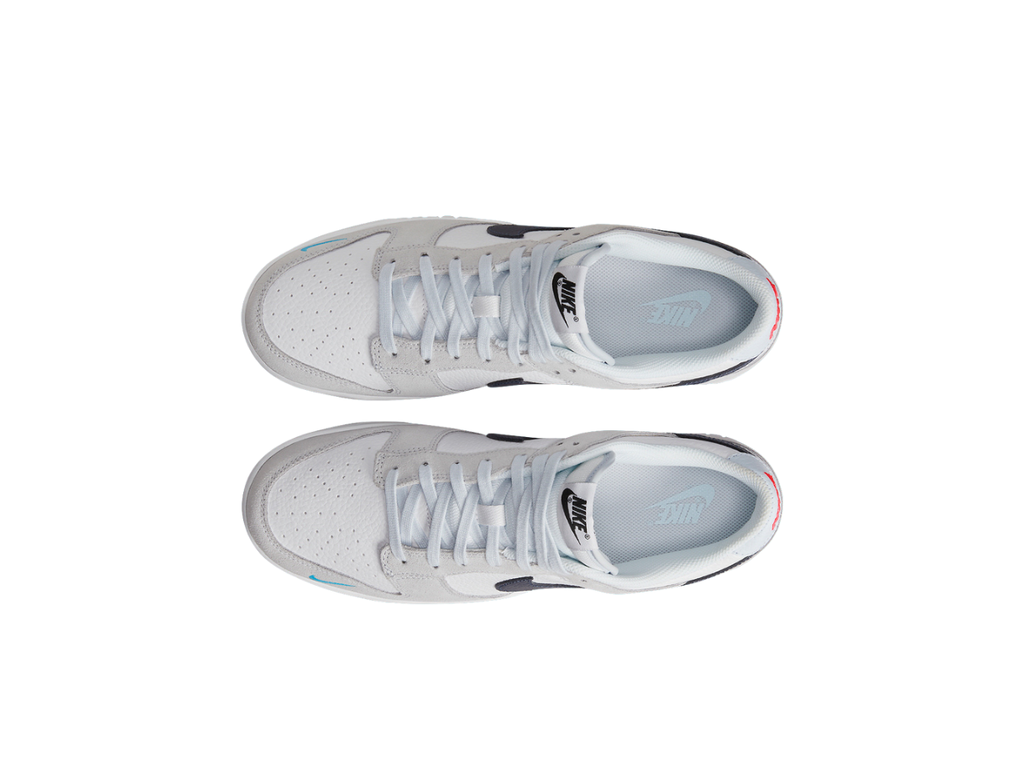 Nike Dunk Low White Gray Navy Aqua Mini Swoosh