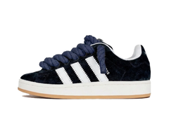 Adidas Campus 00s Black Rope Laces Navy