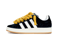 Adidas Campus 00s Black Rope Laces Yellow