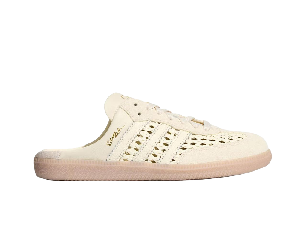 Adidas Samba Mule Woven Basketweave Cream White (Womens) – pantofle – fotka 3 z 4