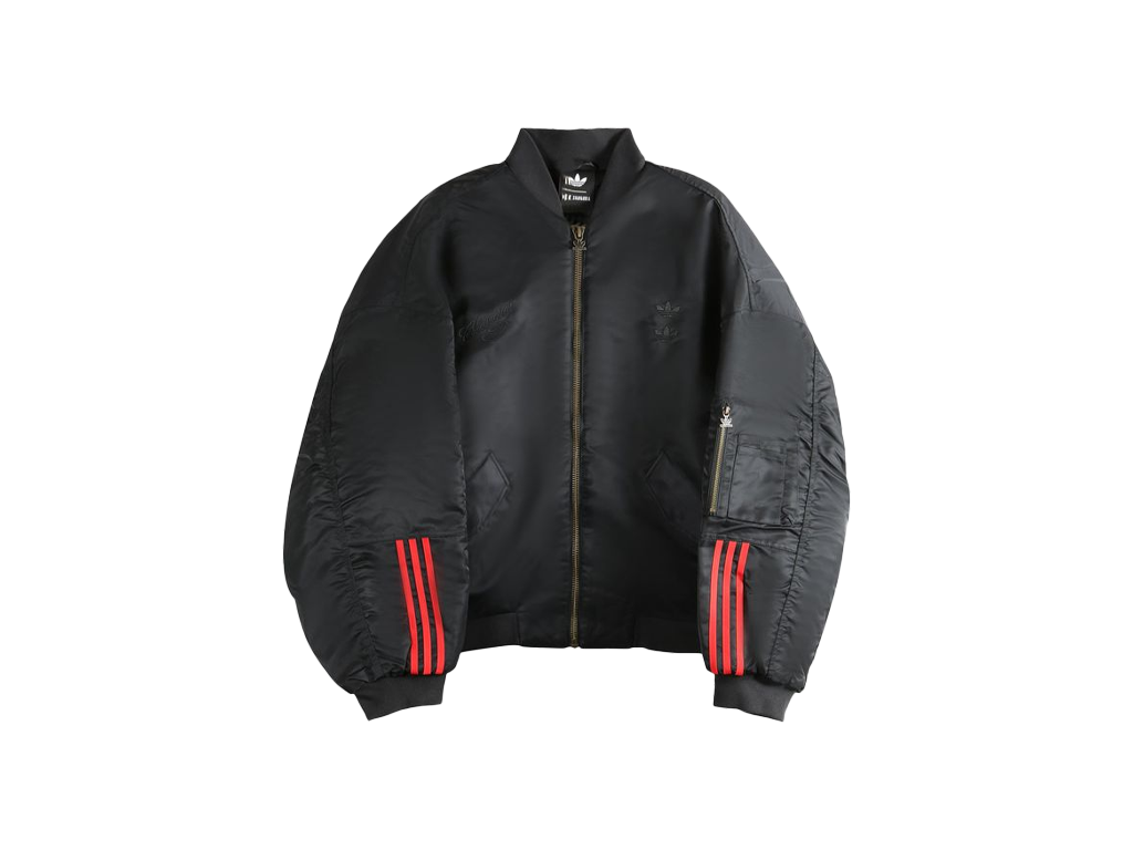Adidas x Willy Chavarria Satin Bomber Jacket Black-Adidas-pikastore.cz